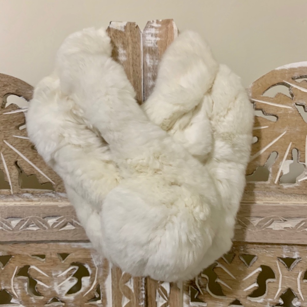 Real Rabbit Fur Neck Scarf